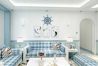 郑州地中海风格-客厅
